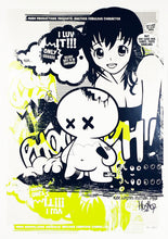 Load image into Gallery viewer, HUSH &#39;Luv Your Vinyl&#39; (green) Screen Print (1) - Signari Gallery 