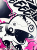 HUSH 'Luv Your Vinyl' (pink) Screen Print (#1) - Signari Gallery 