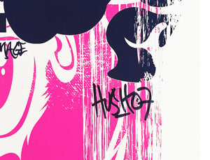 HUSH 'Luv Your Vinyl' (pink) Screen Print (#43) - Signari Gallery 