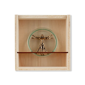 IMBUE 'Vitruvian Man' (bronze) Sculpture + Petri Dish Display - Signari Gallery 