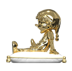 JUCE GACE 'A Wood Awakening: Chill-Out' (gold chrome) Porcelain Art Figure