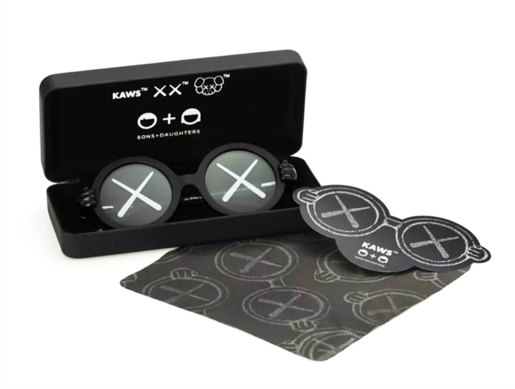 KAWS x S+D 'Sunglasses' (black) Designer Glasses | Signari Gallery