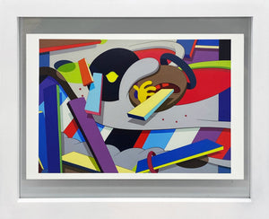 KAWS 'Where the End Starts' Original Show Card Framed