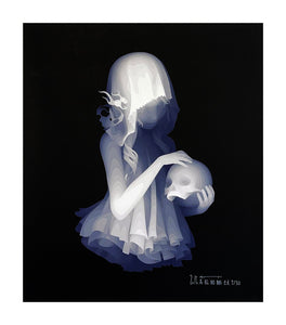 KAZUKI TAKAMATSU 'Memory of Girl with Skull' Giclée on Canvas - Signari Gallery 