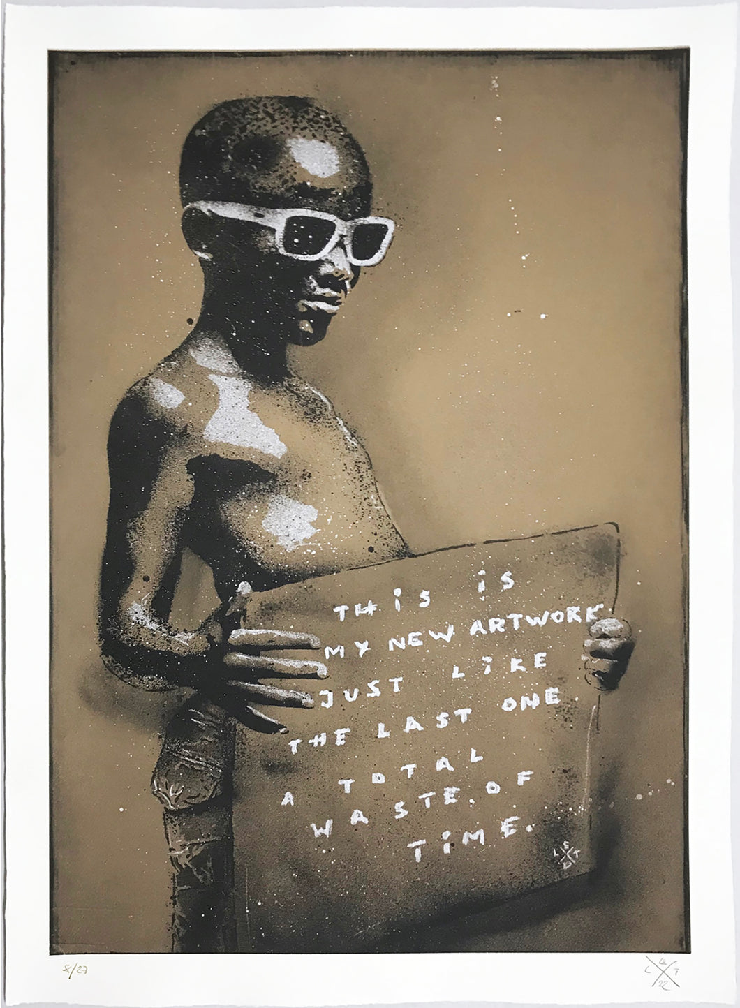 L.E.T. 'Total Waste of Time' (Brown Paper Bag) Screen Print