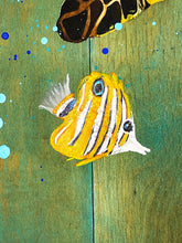 Load image into Gallery viewer, LOUIS MASAI &#39;Turtle Love Affair: Butterfly Fish&#39; Hand-Embellished Print