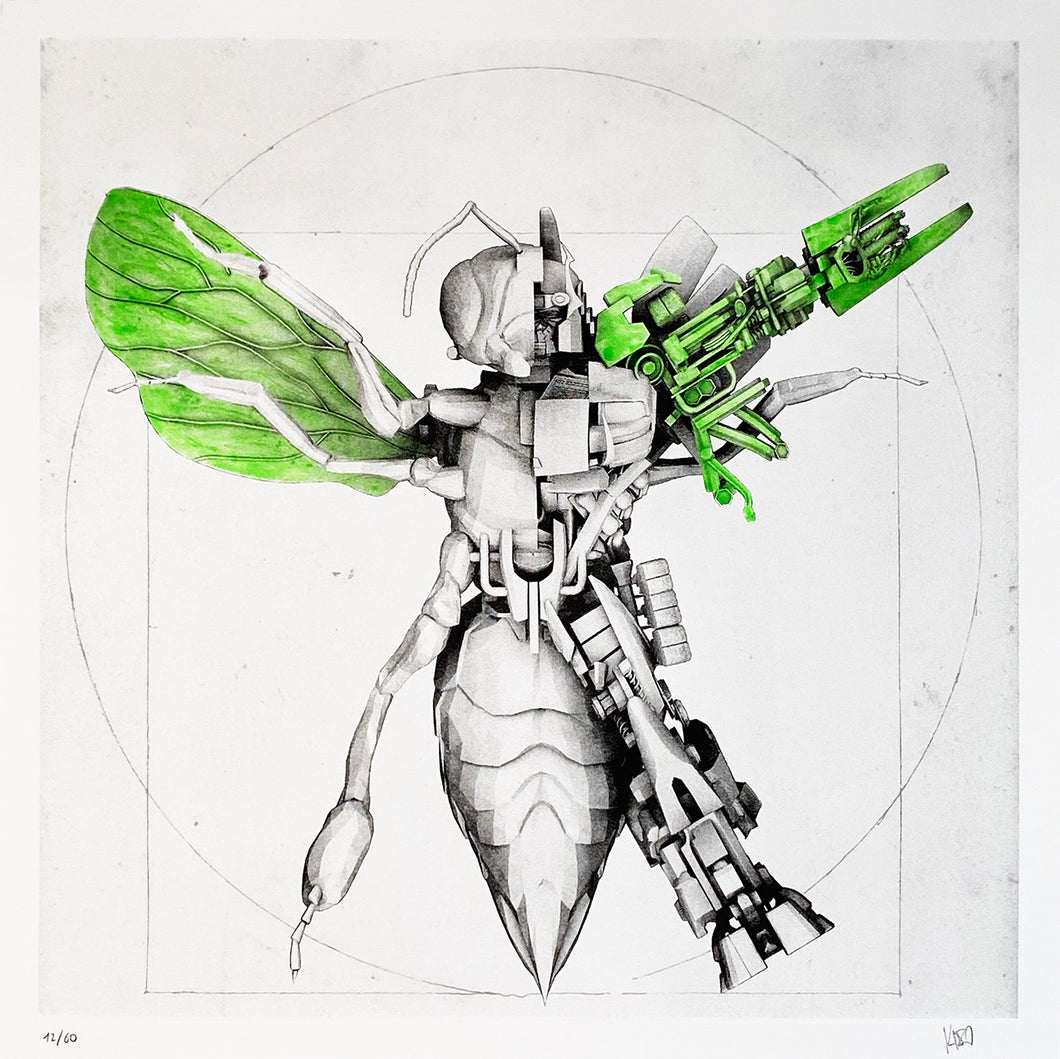 LUDO 'CyberbE-e' Hand-Finished Screen Print