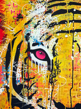 Load image into Gallery viewer, MARKO93 &#39;Pink Blue Eyes Tiger&#39; 4-Color Lithograph Print - Signari Gallery 
