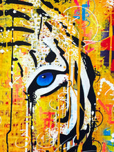 Load image into Gallery viewer, MARKO93 &#39;Pink Blue Eyes Tiger&#39; 4-Color Lithograph Print - Signari Gallery 