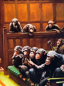 MASON STORM 'Monkey Parliament III' Framed Giclée Print - Signari Gallery 