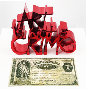 MR. BRAINWASH 'Art is Not a Crime: Hard Candy' (red) Resin Sculpture