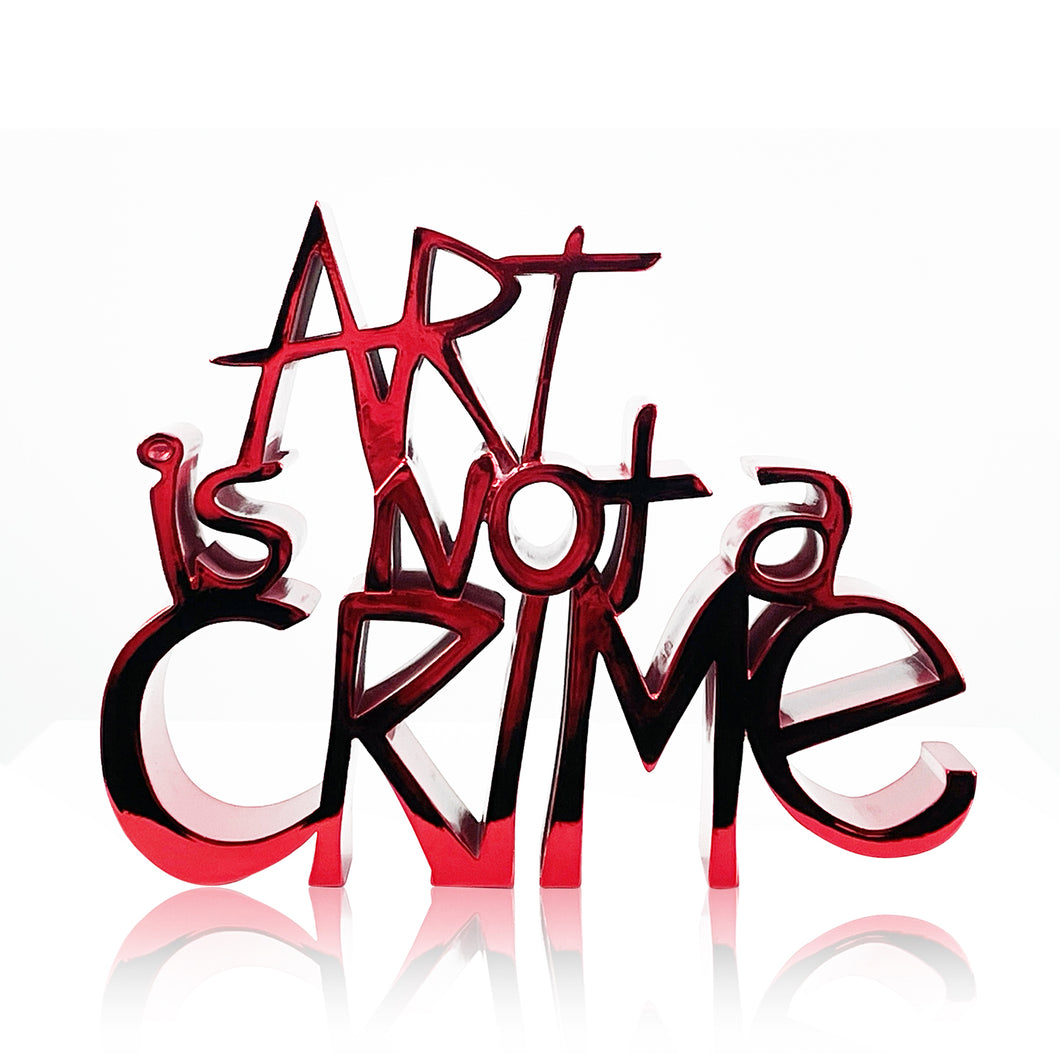 MR. BRAINWASH 'Art is Not a Crime: Hard Candy' (red) Resin Sculpture