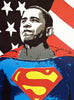 MR. BRAINWASH 'Obama Superman' (gold) Framed Screen Print - Signari Gallery 