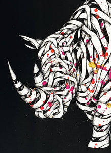 OTTO SCHADE 'Rhino Zero' Hand-Painted Multiple