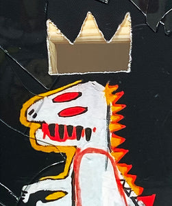 PENNY 'Bashquiat' (black) HPM on Canvas Framed