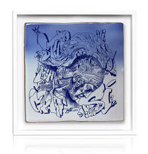 Load image into Gallery viewer, PICHIAVO &#39;Manises Achilles Ceramic&#39; Hand-Finished Tile Framed - Signari Gallery 