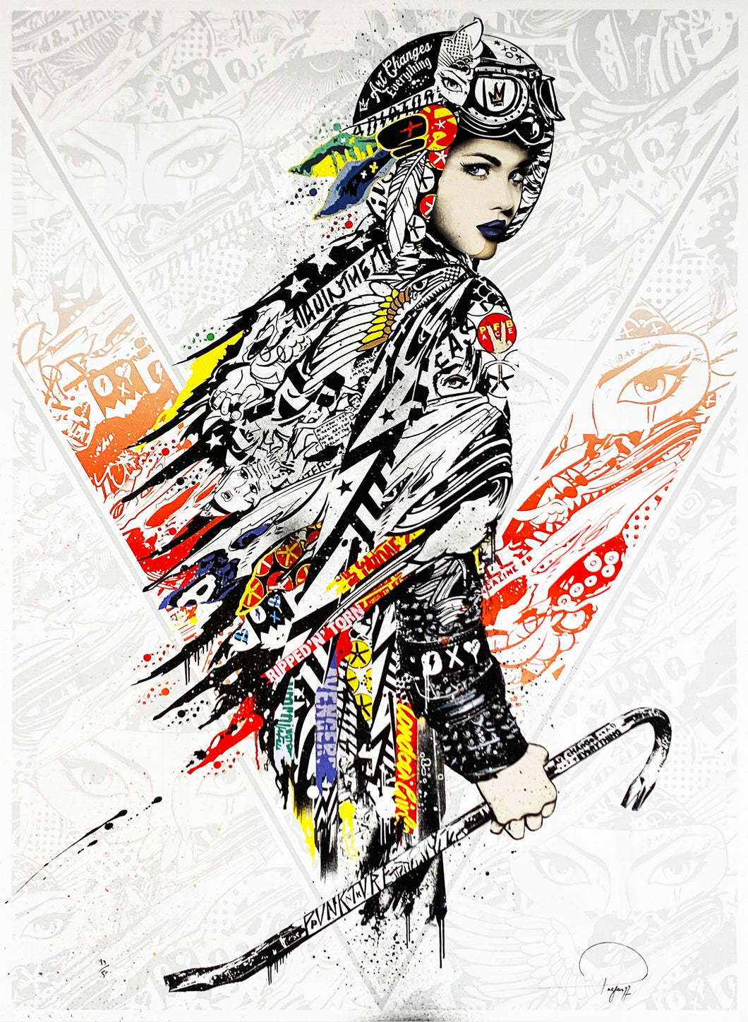 PREFAB 77 'White Line Fever' (red) Archival Pigment Print - Signari Gallery 