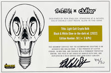 Load image into Gallery viewer, RON ENGLISH &#39;Light Cult Crypto Bulb&#39; Glow in the Dark Art Sculpture