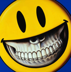RON ENGLISH 'Sign of the Crimes' (blue) UV-Cured Print on Aluminum - Signari Gallery 