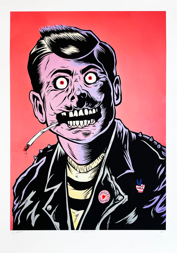 RYAN ROADKILL 'Whiskey Throttle JFK' Screen Print