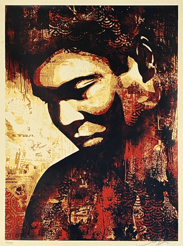 SHEPARD FAIREY 'Ali Canvas Print' Screen Print