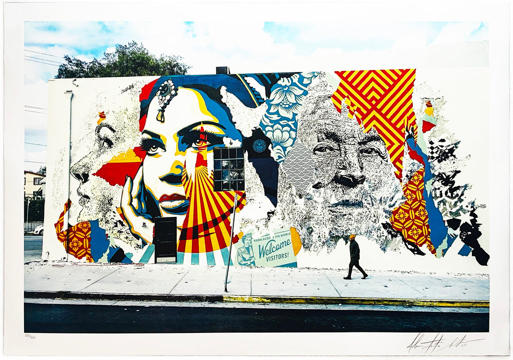 SHEPARD FAIREY x VHILS 'American Dreamers V' 7-color Lithograph - Signari Gallery 
