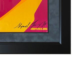 SHEPARD FAIREY 'Andy Lives: Andy Kaufman' Framed Offset Lithograph