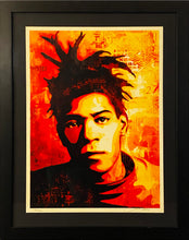 Load image into Gallery viewer, SHEPARD FAIREY &#39;Basquiat Canvas&#39; Screen Print Framed