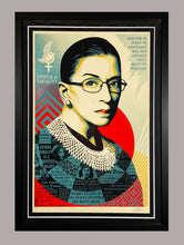 Load image into Gallery viewer, SHEPARD FAIREY &#39;Champion of Justice (RBG)&#39; Framed Screen Print