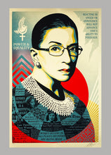 Load image into Gallery viewer, SHEPARD FAIREY &#39;Champion of Justice (RBG)&#39; Framed Screen Print