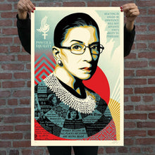 Load image into Gallery viewer, SHEPARD FAIREY &#39;Champion of Justice (RBG)&#39; Framed Screen Print