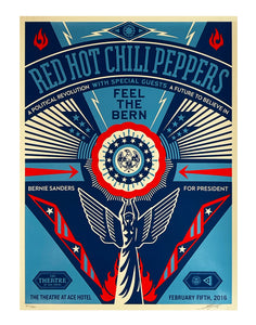 SHEPARD FAIREY 'Red Hot Chili Peppers - Feel The Bern' Screen Print