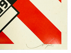 SHEPARD FAIREY 'Constructivist Banner' (cream) Screen Print - Signari Gallery 