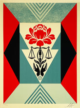 Load image into Gallery viewer, SHEPARD FAIREY &#39;Cultivate Justice&#39; (red) Screen Print