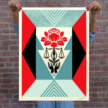 Load image into Gallery viewer, SHEPARD FAIREY &#39;Cultivate Justice&#39; (red) Screen Print