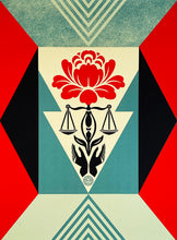 Load image into Gallery viewer, SHEPARD FAIREY &#39;Cultivate Justice&#39; (red) Screen Print