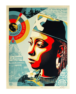SHEPARD FAIREY 'Eyes on the King Verdict' Screen Print