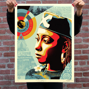SHEPARD FAIREY 'Eyes on the King Verdict' Screen Print