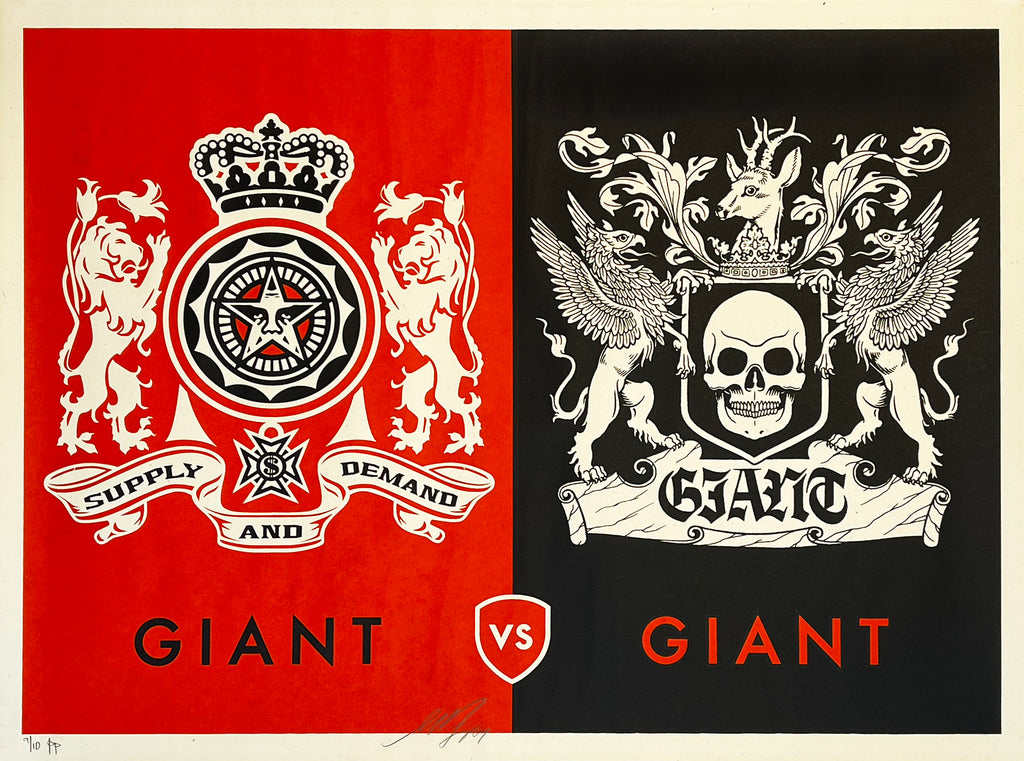 SHEPARD FAIREY 'Giant vs Giant' (PP) Screen Print - Signari Gallery 