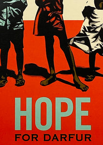 SHEPARD FAIREY x CLEON PETERSON 'Hope for Darfur' Framed 4-Screen Print SET