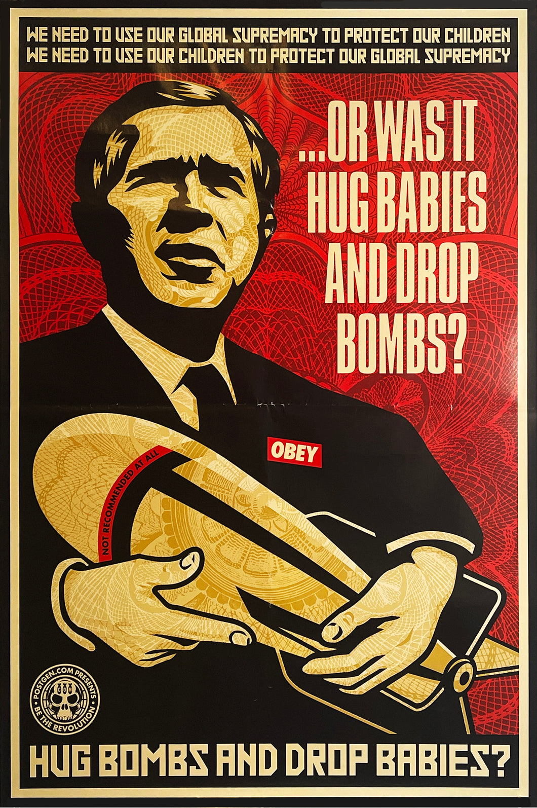 SHEPARD FAIREY 'Hug Bombs' Rare Offset Poster - Signari Gallery 