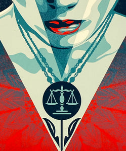 SHEPARD FAIREY 'Justice Woman' 2-Screen Print Set