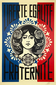 SHEPARD FAIREY 'Liberté, Égalité, Fraternité ' Offset Lithograph - Signari Gallery 