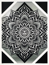 Load image into Gallery viewer, SHEPARD FAIREY &#39;Lotus Diamond&#39; (silver) Screen Print