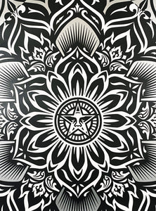SHEPARD FAIREY 'Lotus Diamond' (silver) Screen Print