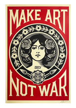Load image into Gallery viewer, SHEPARD FAIREY &#39;Make Art Not War&#39; Offset Lithograph