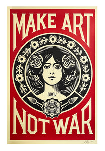 SHEPARD FAIREY 'Make Art Not War' Offset Lithograph
