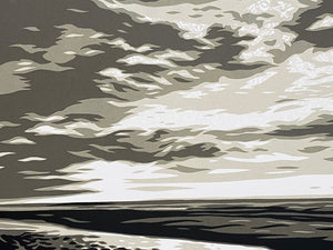 SHEPARD FAIREY 'Moon over Biloxi' (white) Screen Print