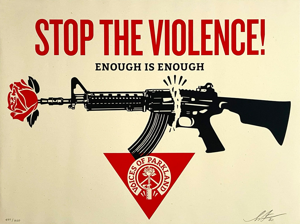 SHEPARD FAIREY 'Parkland Voices' Screen Print - Signari Gallery 