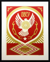 Load image into Gallery viewer, SHEPARD FAIREY &#39;Peace &amp; Freedom Dove Gift&#39; Framed Screen Print (219)